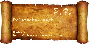 Polatschek Vajk névjegykártya